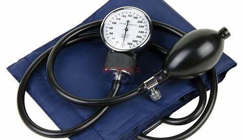 blood pressure cuff with stethoscope attached