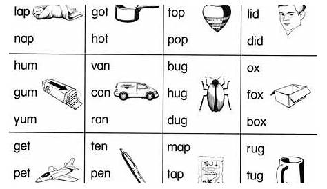 three letter words worksheets