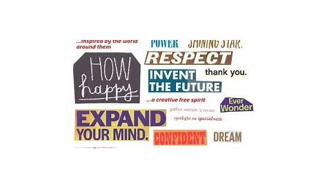 All About Me Printable: Positive Phrases and Words Magazine Cut-Outs
