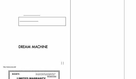 Sony DREAM MACHINE ICF-CD815 User's Manual - Free PDF Download (2 Pages)