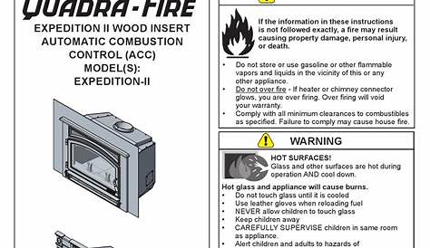 QUADRA-FIRE EXPEDITION II INSTALLATION MANUAL Pdf Download | ManualsLib