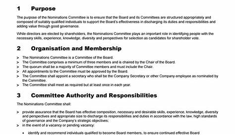 Nominations Committee Charter by Mercury - Issuu