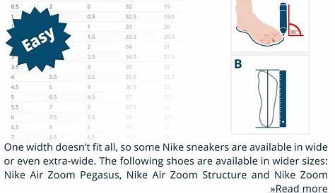 Nike Shoe Size Charts