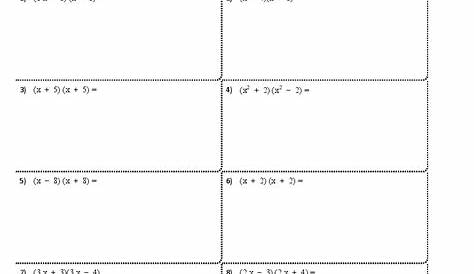 multiplying binomials worksheet