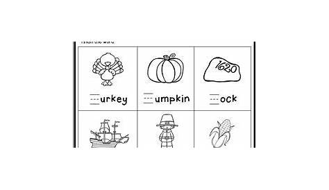 thanksgiving for kindergarten printables