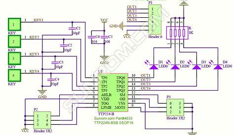 4 Channel Capacitive Touch Module - TTP224 [4632] : Sunrom Electronics