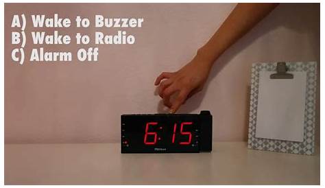 How to set alarm in projection radio clock - YouTube