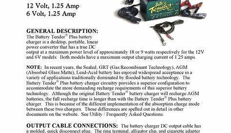 battery tender plus manual