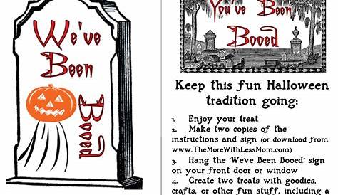 you've been booed sign printable