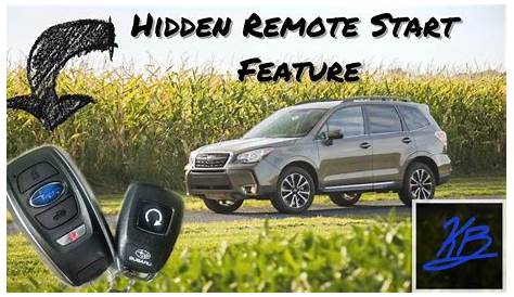 Subaru Hidden Remote Start Feature - YouTube