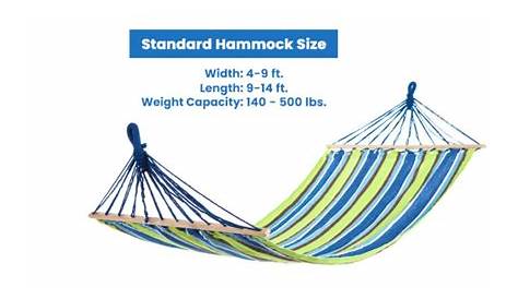 hammock stand size chart