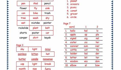Grade 3 Grammar Topic 22: Syllables Worksheets – Lets Share Knowledge