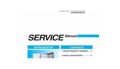 Samsung Refrigerator Service Manuals