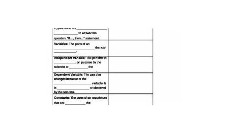 33 Identifying Parts Of An Experiment Worksheet - support worksheet