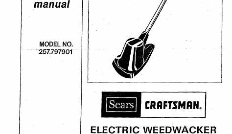 Craftsman 257797901 User Manual ELECTRIC WEEDWACKER Manuals And Guides