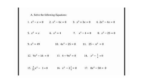 quadratic functions worksheets with answers