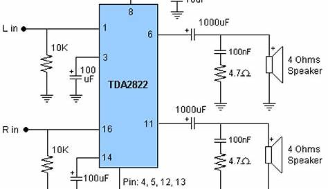 TDA2822 Amplifier | Circuit Diagram