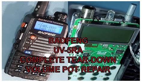 Baofeng UV-5RA+ complete teardown, volume repair and LCD display