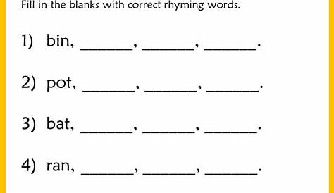 Rhyming Worksheets 1st Grade - Printable Word Searches