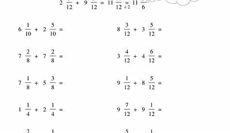 lowest common denominator fractions worksheet