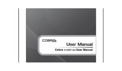Cobra User Manual | Manualzz