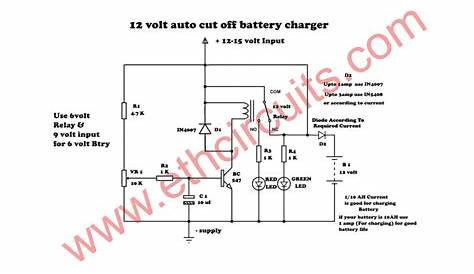 automatic 12 volt battery charger circuit diagram