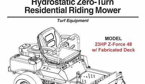 Cub Cadet Zero Turn Z-Force 48 Service Manual - Other