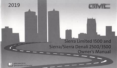 2019 GMC Sierra Owner's Manual Original