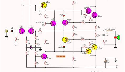 100 watts amplifier circuit diagram