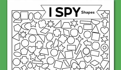 i spy shapes worksheet