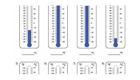 Reading Thermometers Worksheets | Reading worksheets, Thermometer