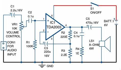3W/6W Audio Amplifier using TDA2003 | Detailed Circuit Available