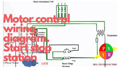 Motor control start stop station. Motor control wiring diagram. How to