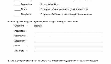 Intro to Ecology & Relationships Review
