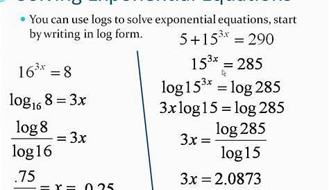 Steps On How To Solve Exponential Equations Using Logarithms - Tessshebaylo