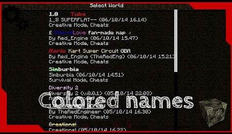 How to make colored minecraft world names Minecraft Blog