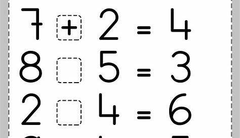 addition and subtraction worksheets for kindergarten - 17 sample