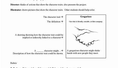 character traits test second grade