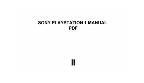 Sony playstation 1 manual pdf by squirtsnap0 - Issuu
