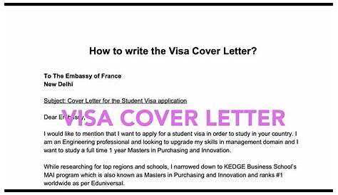 Sample Cover Letter For Us Student Visa | Sample Letter