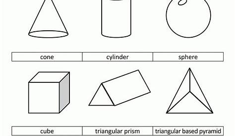 geometric 3d shapes worksheet