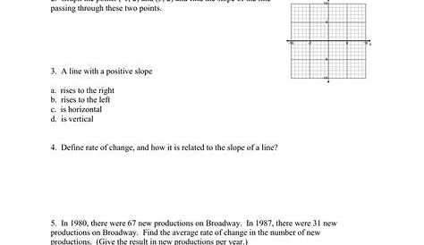 finding slope from two points worksheet