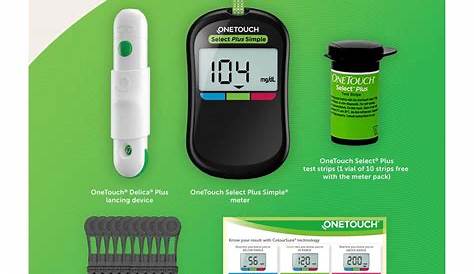 Buy One Touch Select Plus Simple Blood Glucometer Kit + 10 Strips Free Online at Flat 18% OFF