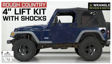 Jeep Wrangler Rough Country 4" Lift Kit - Shocks (1997-2002 TJ) Review & Install - YouTube