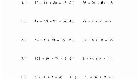 50 Combining Like Terms Equations Worksheet