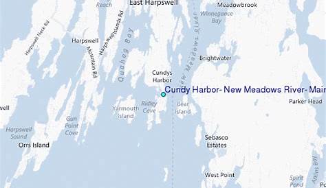 Cundy Harbor, New Meadows River, Maine Tide Station Location Guide