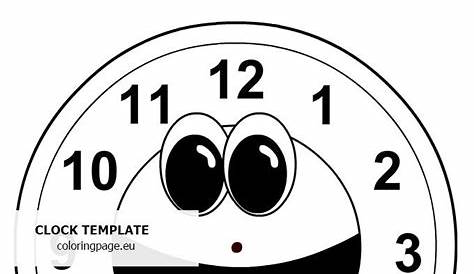 Free Printable Clock Templates | Coloring Page