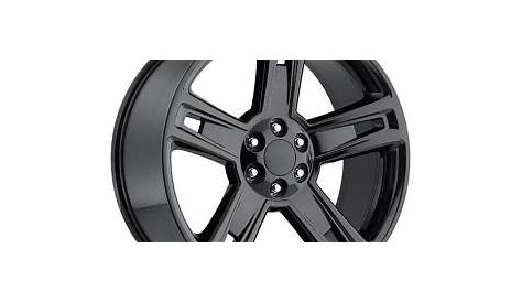24" 2015 Chevy Silverado 1500 Wheels Gloss Black OEM Replica Rims #OEM008-2