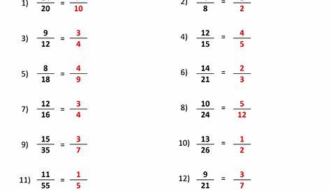 simplifying fractions worksheets 4th grade