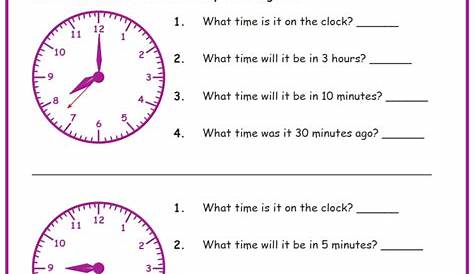 Free Telling Time Worksheets Grade 2 | Marihukubun